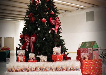 l'arbre de noel de l'association Nîmes Olympique