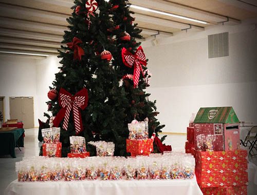l'arbre de noel de l'association Nîmes Olympique